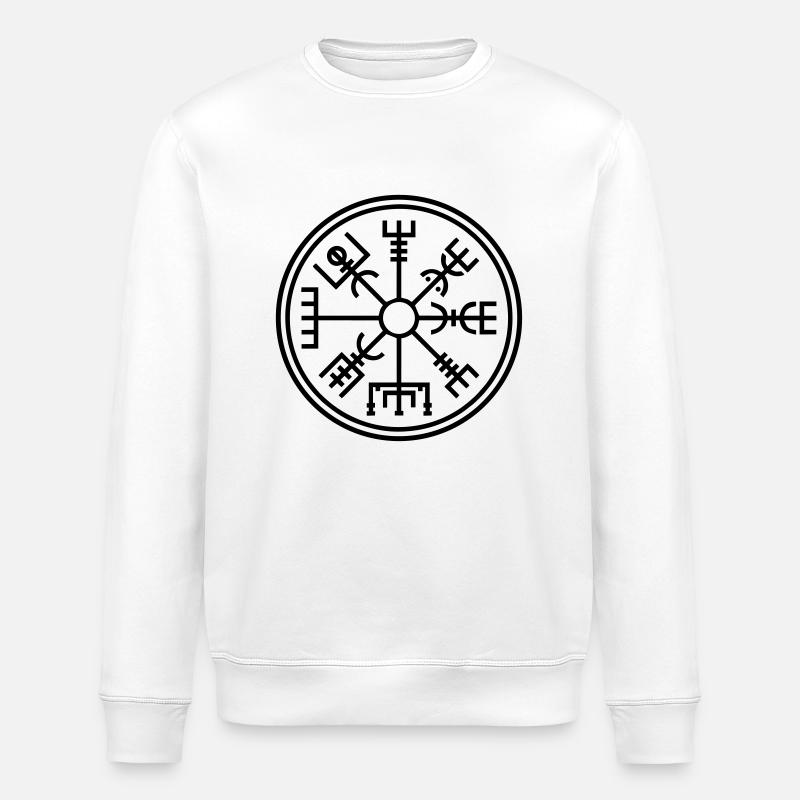 Vegsvisir - der Wikinger "Kompass" - Stanley/Stella Unisex Bio-Sweatshirt ROLLER - Weiß