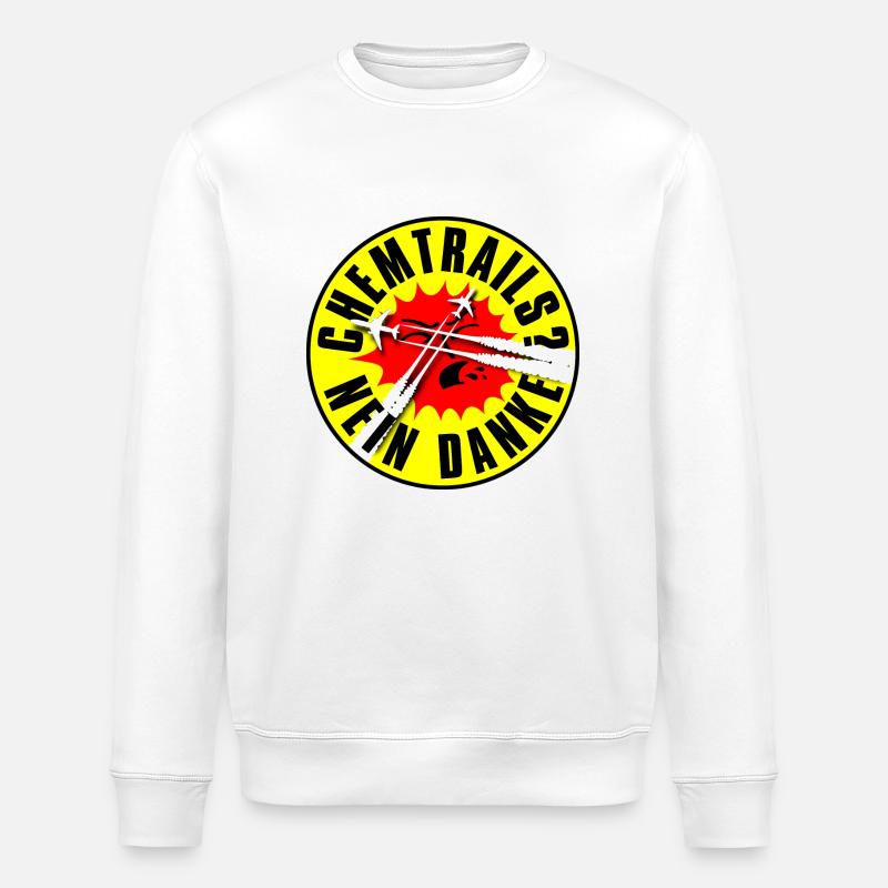 chemtrails-nein danke - Stanley/Stella Unisex Bio-Sweatshirt ROLLER - Weiß