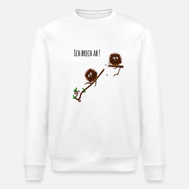 ich brech ab double - Stanley/Stella Unisex Bio-Sweatshirt ROLLER - Weiß