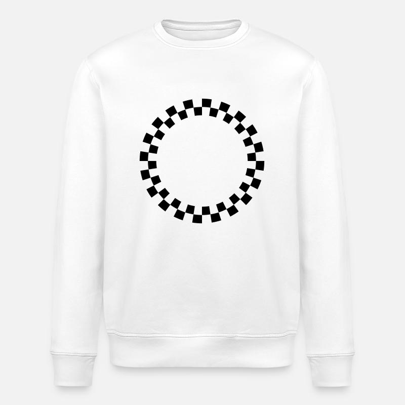 Zielflagge, Kreisform - Stanley/Stella Unisex Bio-Sweatshirt ROLLER - Weiß