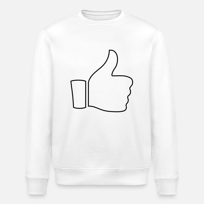Pouce Levé - J'aime - Sweat bio ROLLER Stanley/Stella Unisexe - blanc