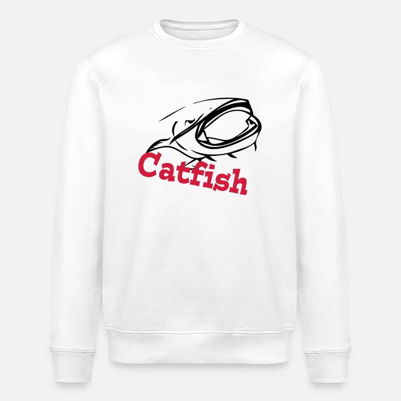 catfish - Stanley/Stella Unisex Bio-Sweatshirt ROLLER - Weiß