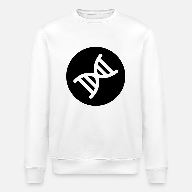 DNA dobbeltspiralen - Stanley/Stella ROLLER økologisk unisex-sweatshirt - hvit