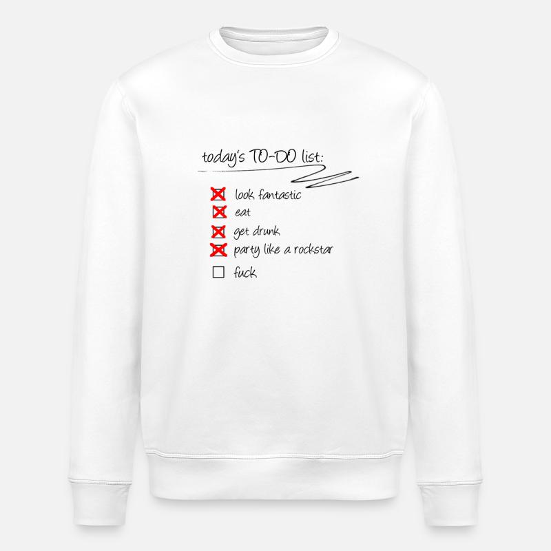 To-Do List d'aujourd'hui - Sweat bio ROLLER Stanley/Stella Unisexe - blanc