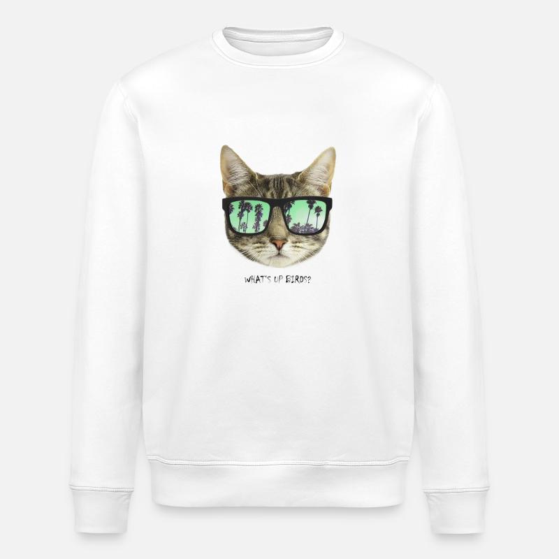 What's Up Birds? - Stanley/Stella Unisex Bio-Sweatshirt ROLLER - Weiß