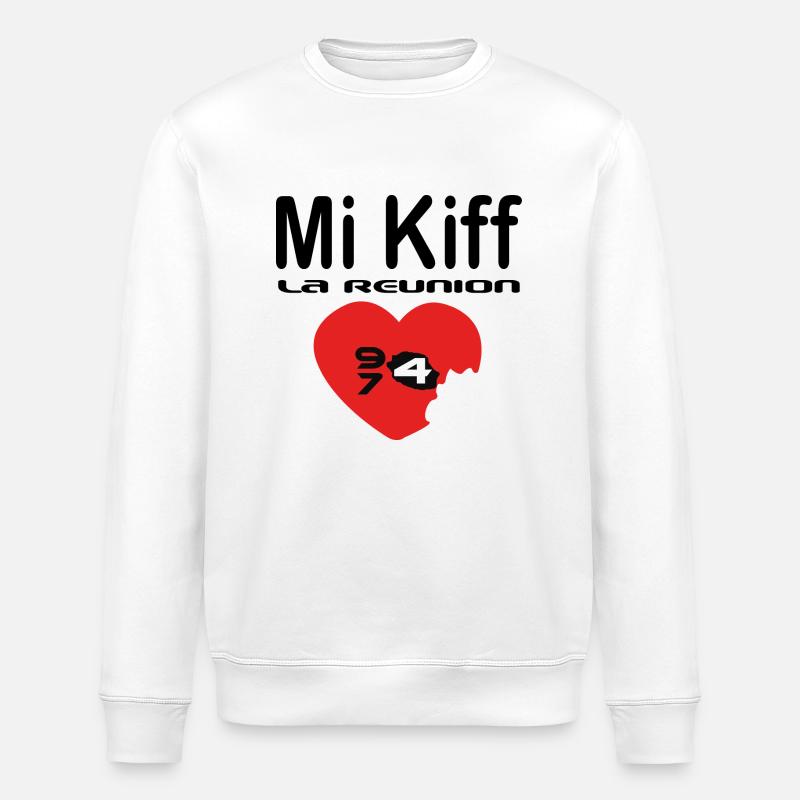 Mi Kiff la reunion - Sweat bio ROLLER Stanley/Stella Unisexe - blanc