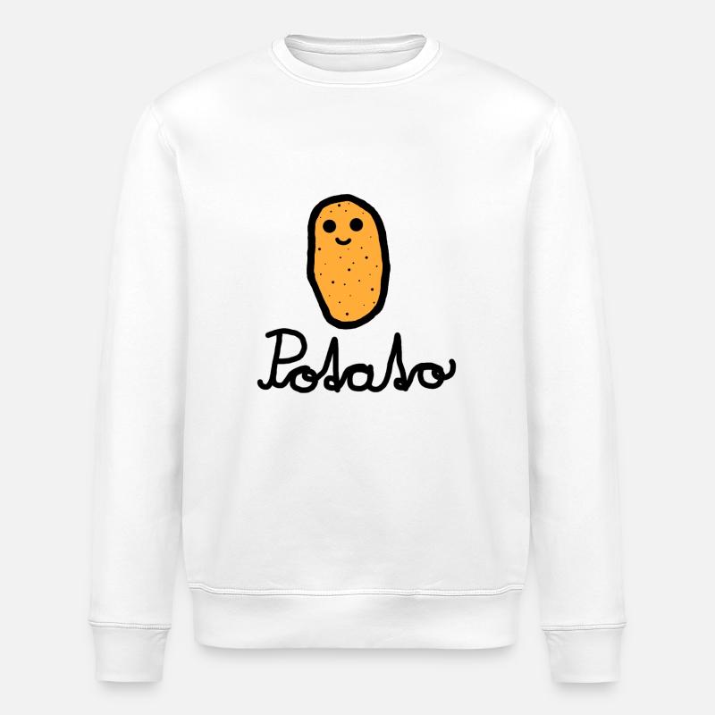 Potato - Sweat bio ROLLER Stanley/Stella Unisexe - blanc
