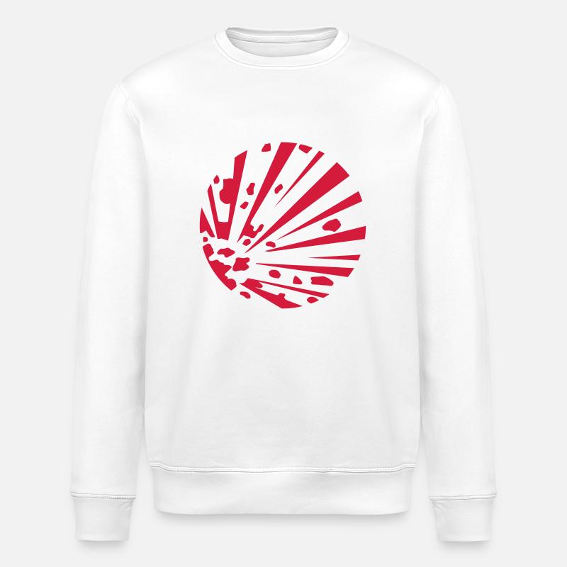 Explodierende Sonne - Stanley/Stella Unisex Bio-Sweatshirt ROLLER - Weiß