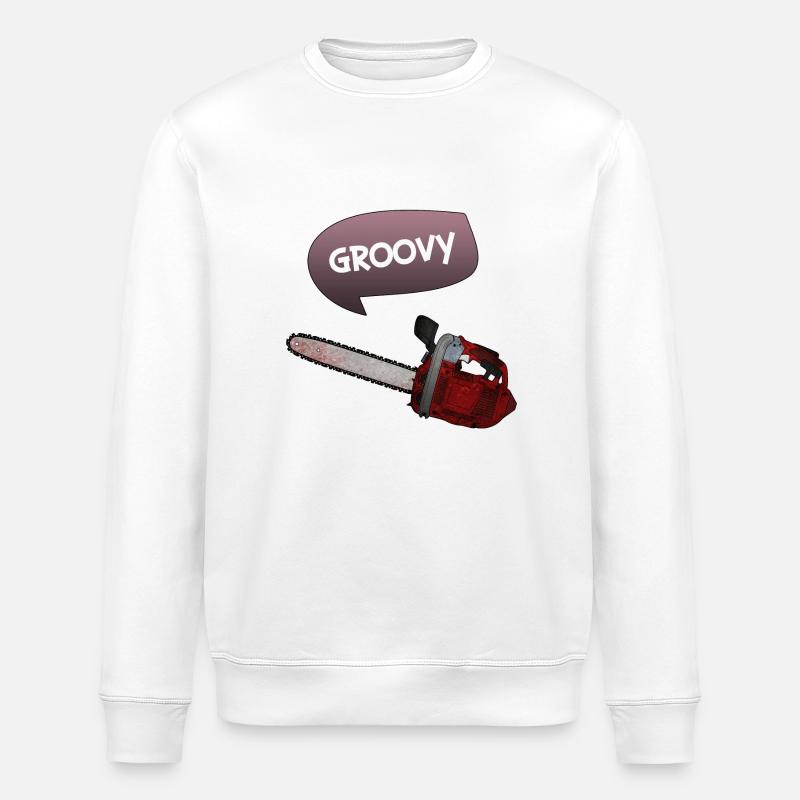 Evil dead - Groovy chains - Stanley/Stella Unisex Bio-Sweatshirt ROLLER - Weiß
