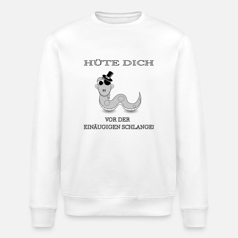 Einäugige Schlange - Stanley/Stella Unisex Bio-Sweatshirt ROLLER - Weiß