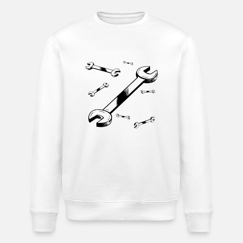 clef a molette - Sweat bio ROLLER Stanley/Stella Unisexe - blanc