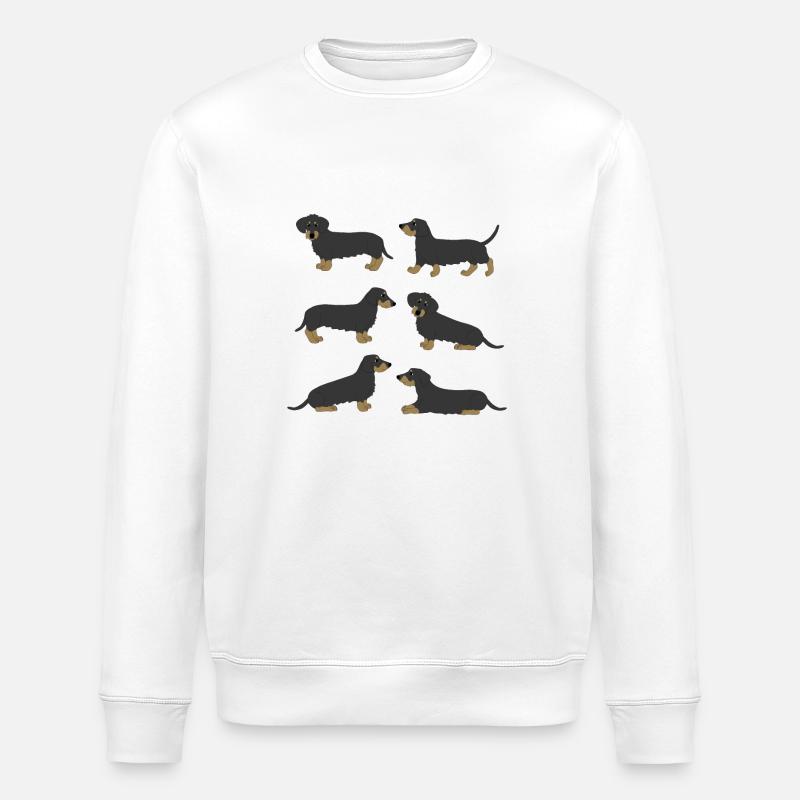 Cheveux brut sélection teckel - Sweat bio ROLLER Stanley/Stella Unisexe - blanc