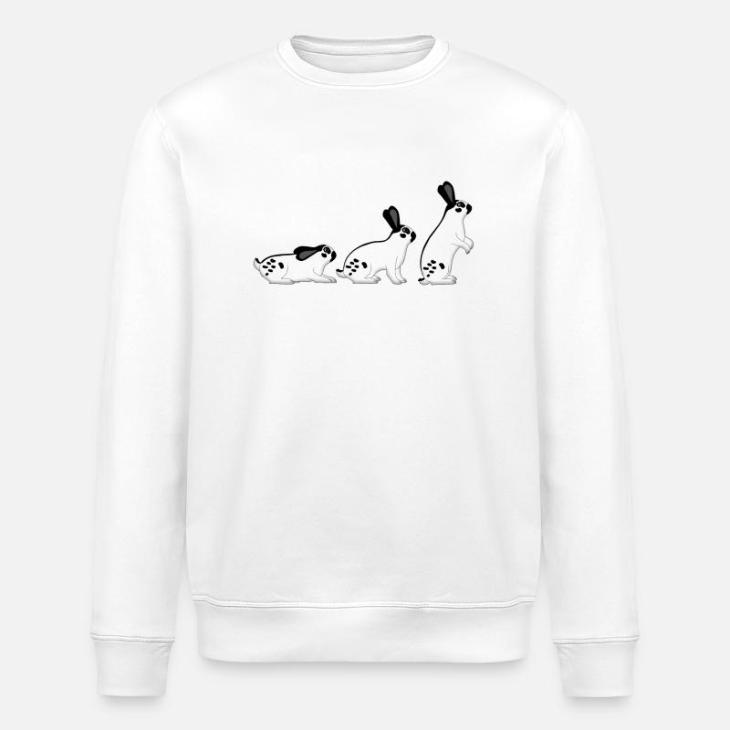 Riesenschecke liegt sitzt - Stanley/Stella Unisex Bio-Sweatshirt ROLLER - Weiß