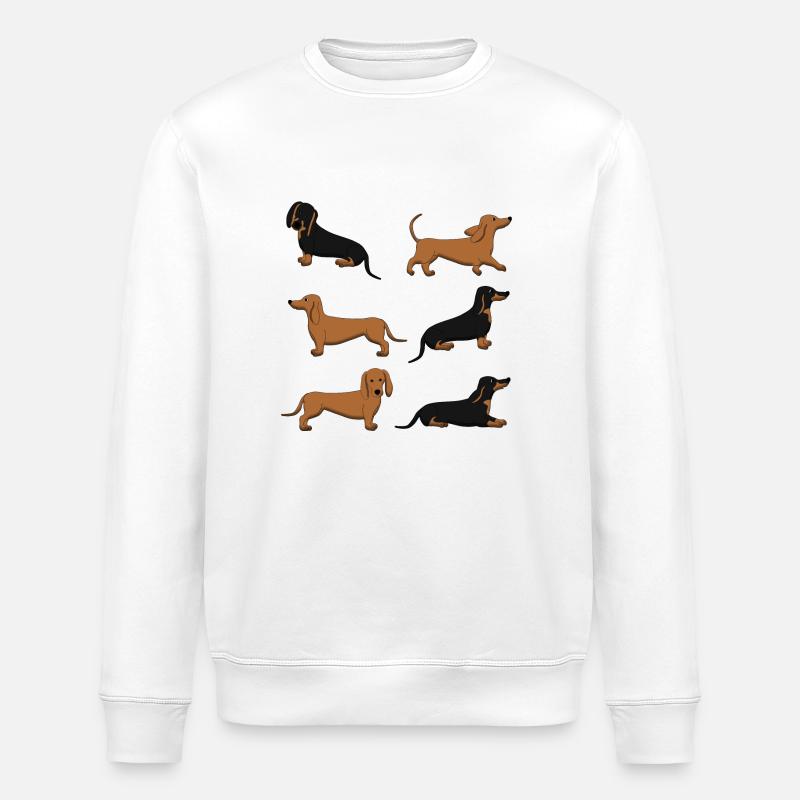Dackel Auswahl - Stanley/Stella Unisex Bio-Sweatshirt ROLLER - Weiß