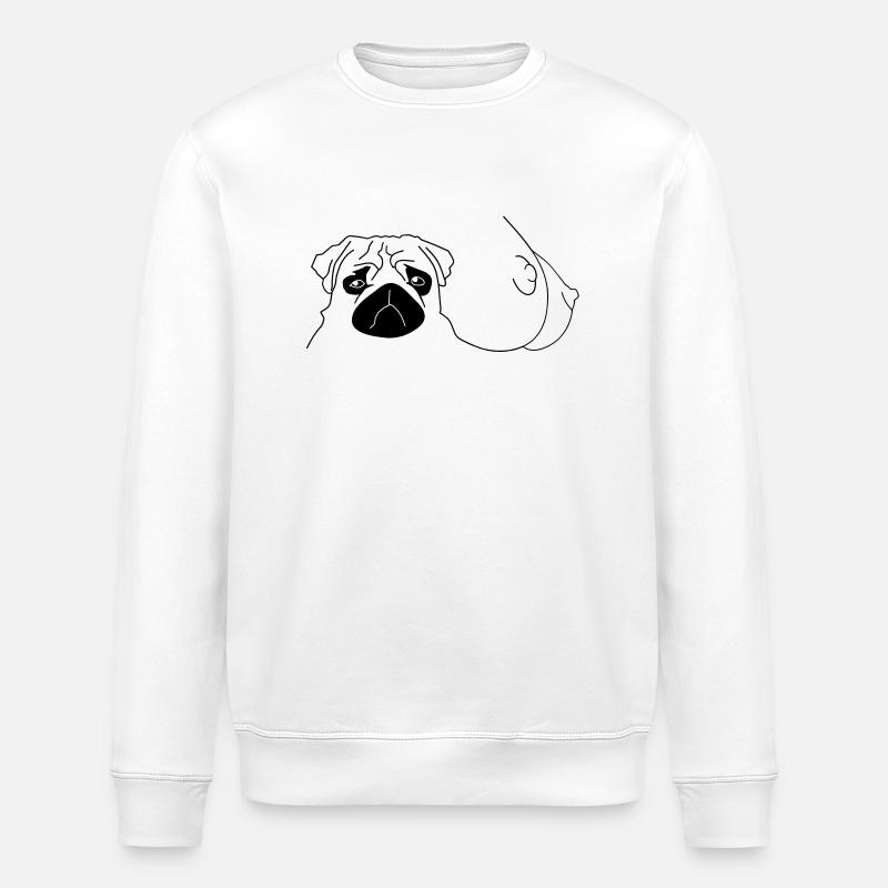 Möpse - Stanley/Stella Unisex Bio-Sweatshirt ROLLER - Weiß