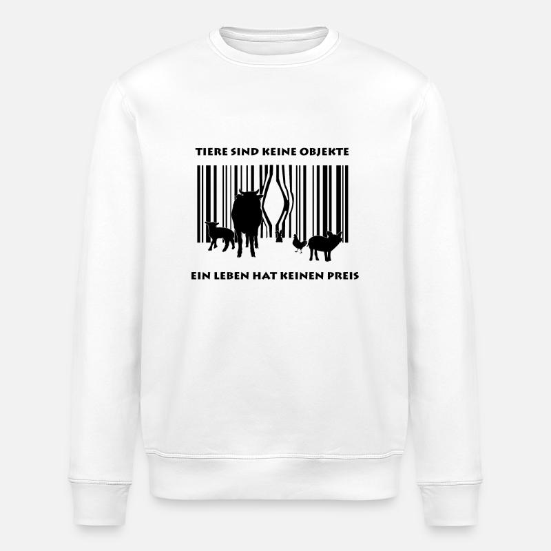 Tiere sind keine Objekte - Stanley/Stella Unisex Bio-Sweatshirt ROLLER - Weiß