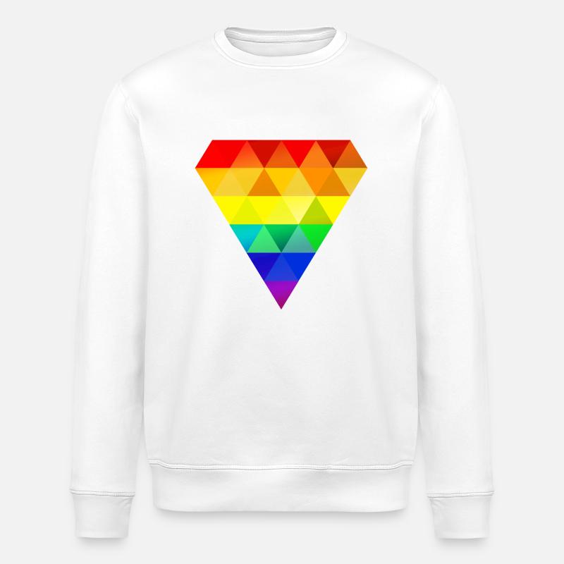 Pride Diamond - Stanley/Stella Unisex Bio-Sweatshirt ROLLER - Weiß