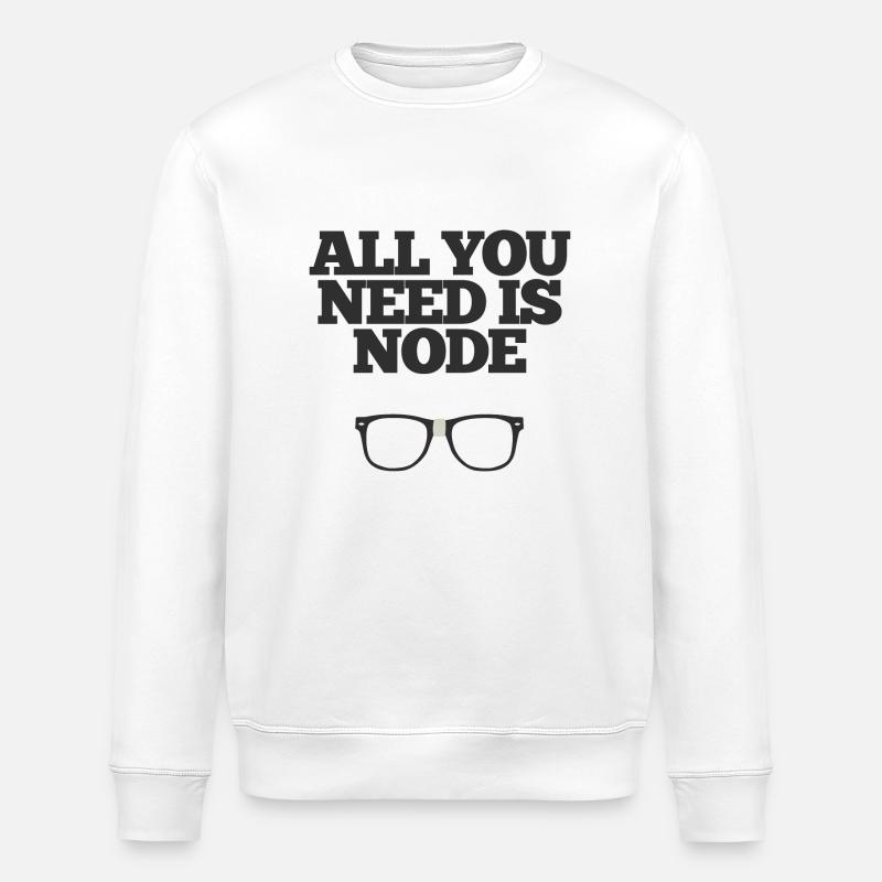 All You Need Is Node - Stanley/Stella ROLLER Unisex Organic Sweatshirt - white