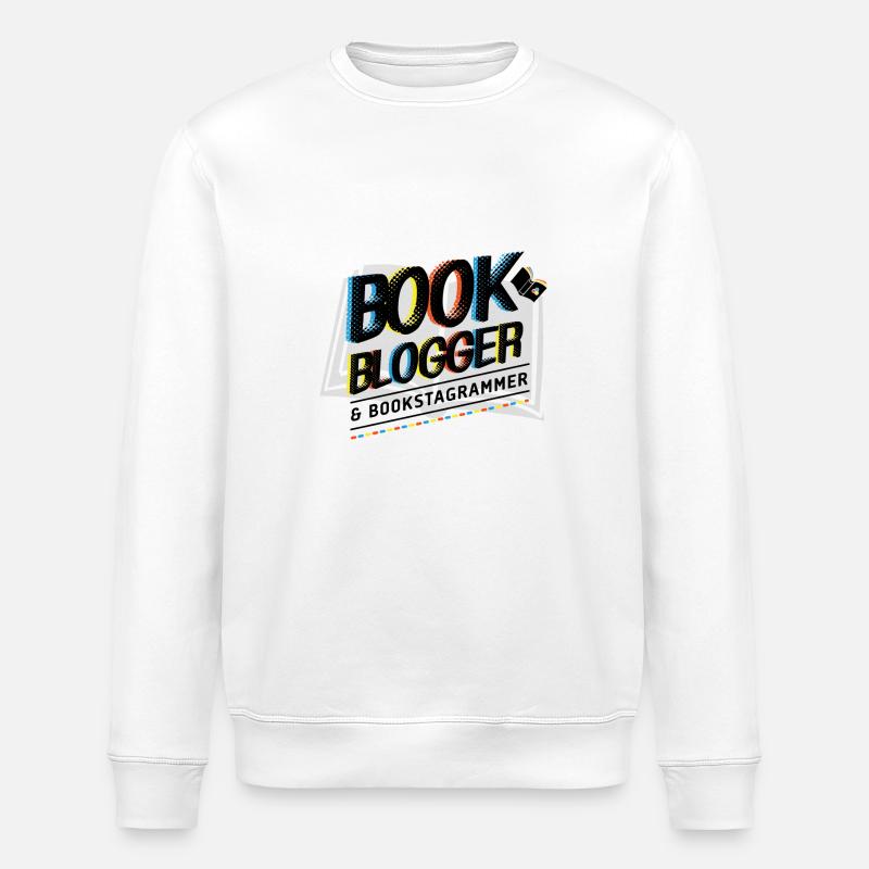 BookBlogger - Stanley/Stella Unisex Bio-Sweatshirt ROLLER - Weiß