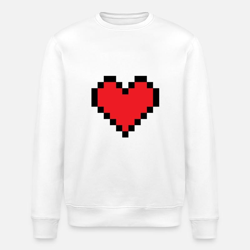 coeur de Pixel - Sweat bio ROLLER Stanley/Stella Unisexe - blanc