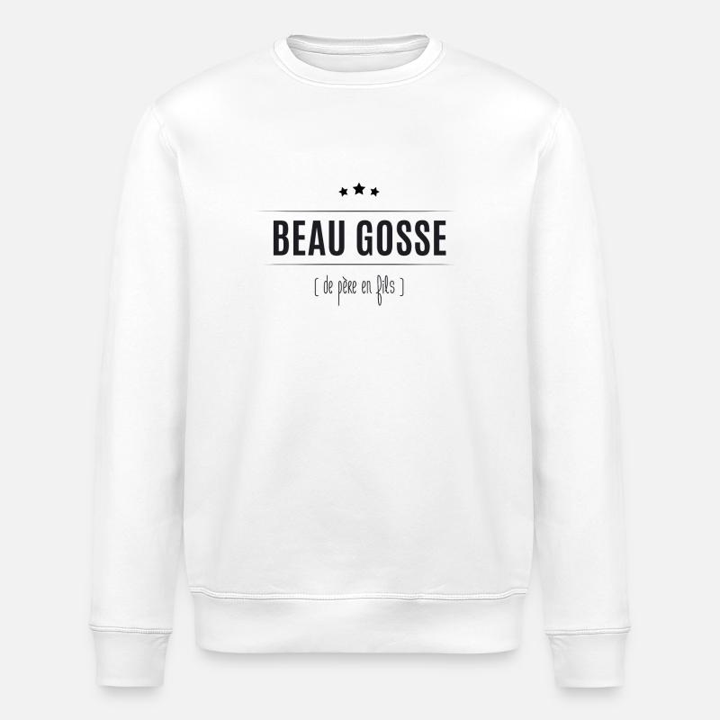 BG ( de père en fils ) - Sweat bio ROLLER Stanley/Stella Unisexe - blanc