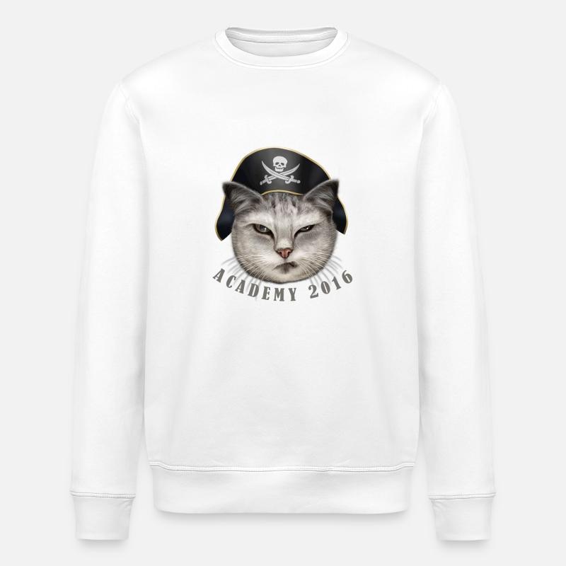 L'ACADÉMIE DU CAT PIRATE - Sweat bio ROLLER Stanley/Stella Unisexe - blanc