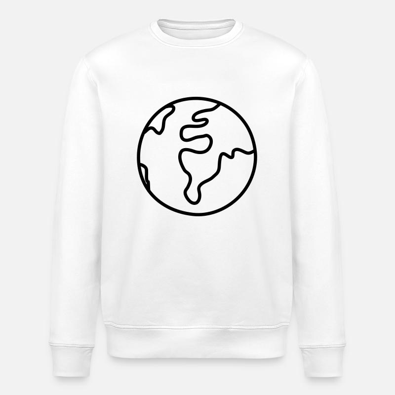 Globus - Welt - Stanley/Stella Unisex Bio-Sweatshirt ROLLER - Weiß