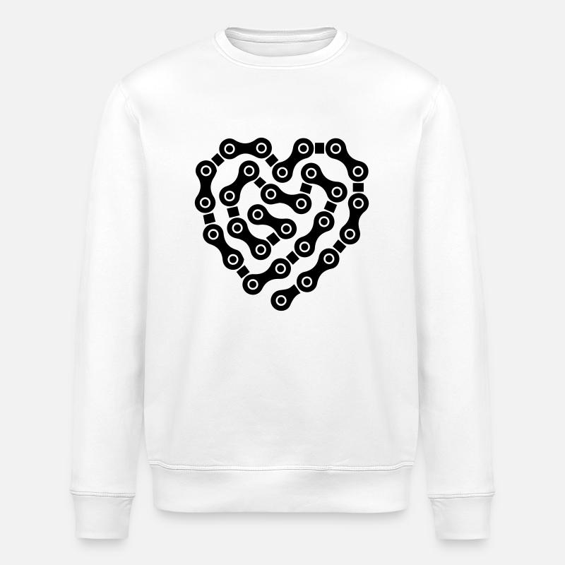 Fahrradkette - Stanley/Stella Unisex Bio-Sweatshirt ROLLER - Weiß