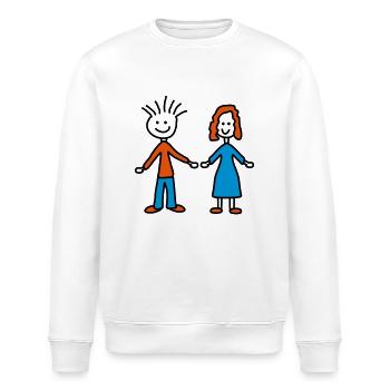 Paar - Stanley/Stella Unisex Bio-Sweatshirt ROLLER - Weiß - Vorne - Nik (191cm)