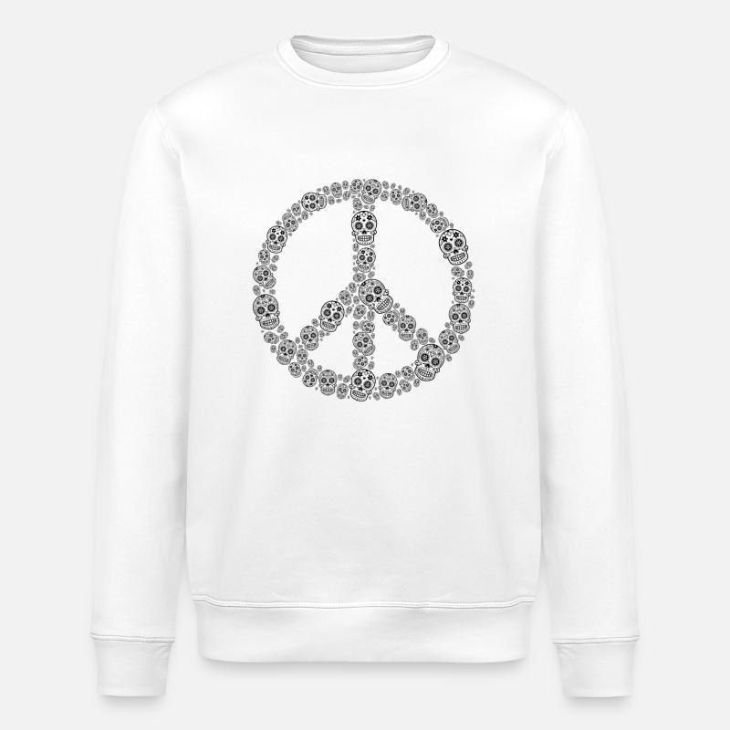 Skull Peace - Stanley/Stella Unisex Bio-Sweatshirt ROLLER - Weiß