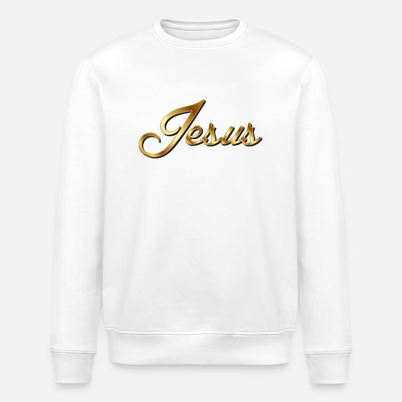 jesus groß - Stanley/Stella Unisex Bio-Sweatshirt ROLLER - Weiß