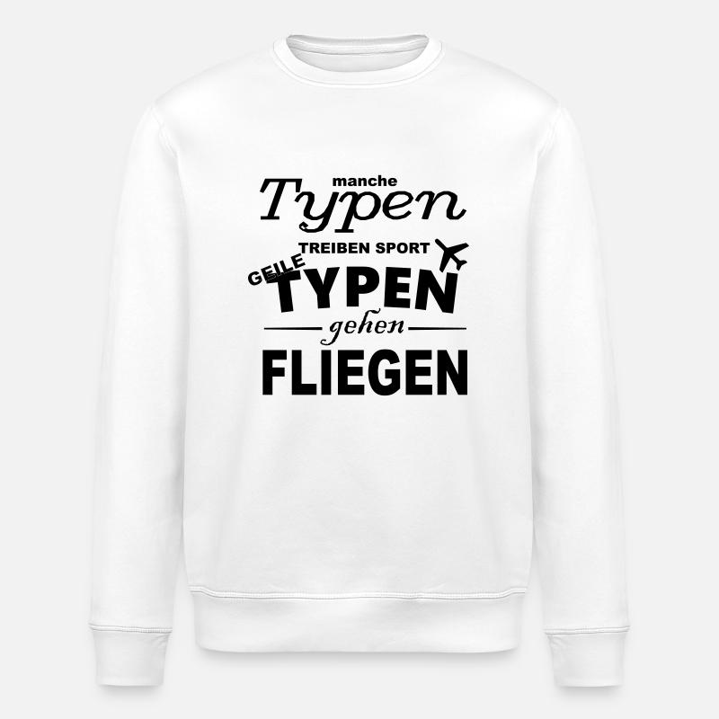 mann fliegen - Stanley/Stella Unisex Bio-Sweatshirt ROLLER - Weiß