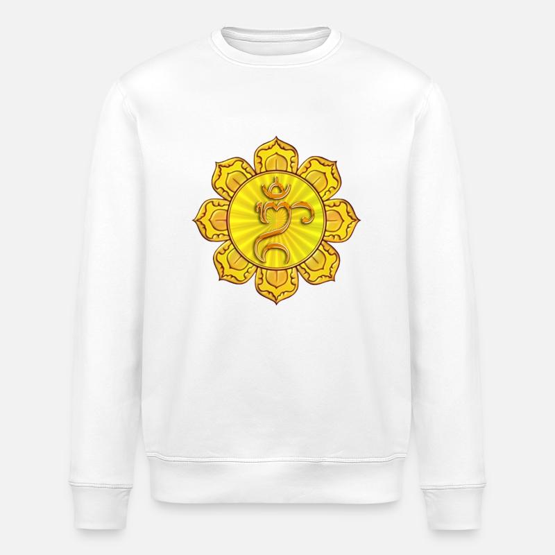 BALI OM Lotus Symbole - Sweat bio ROLLER Stanley/Stella Unisexe - blanc