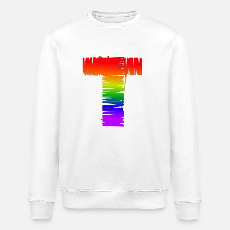 Regenbogen-T - Stanley/Stella Unisex Bio-Sweatshirt ROLLER - Weiß