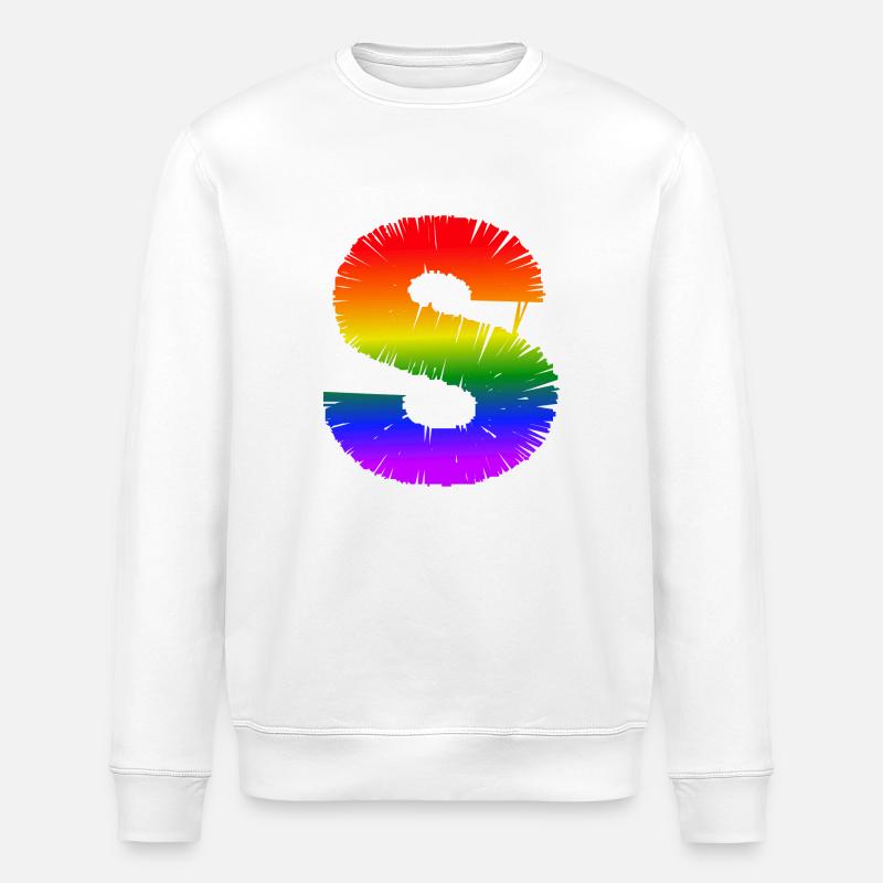 Regenbogen-S - Stanley/Stella Unisex Bio-Sweatshirt ROLLER - Weiß