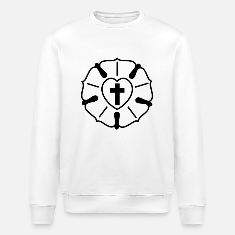 Luther - rose - Stanley/Stella ROLLER Unisex Organic Sweatshirt - white