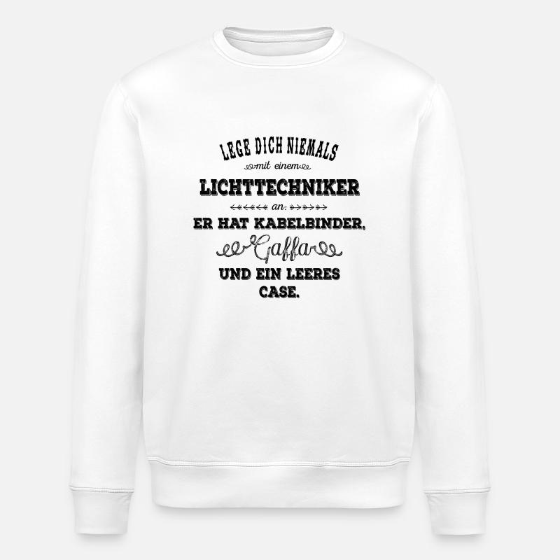 Lichttechniker - schwarz - Stanley/Stella Unisex Bio-Sweatshirt ROLLER - Weiß