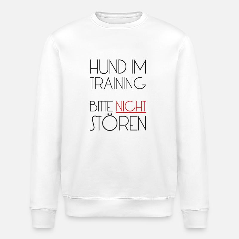 Training Hund - Stanley/Stella Unisex Bio-Sweatshirt ROLLER - Weiß
