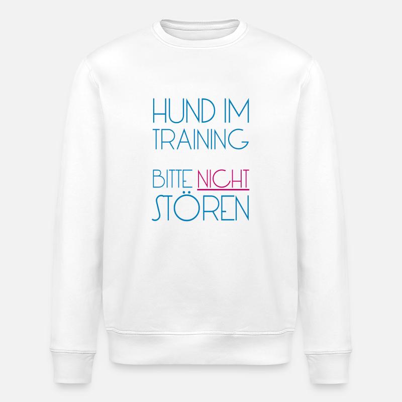 Training Hund - Stanley/Stella Unisex Bio-Sweatshirt ROLLER - Weiß