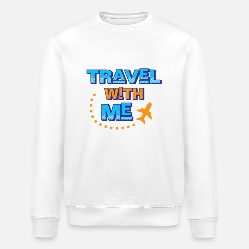 Voyage avec moi - Sweat bio ROLLER Stanley/Stella Unisexe - blanc