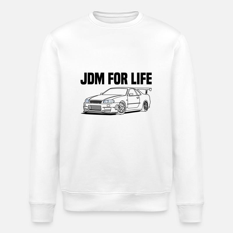 JDM for Life - Stanley/Stella Unisex Bio-Sweatshirt ROLLER - Weiß