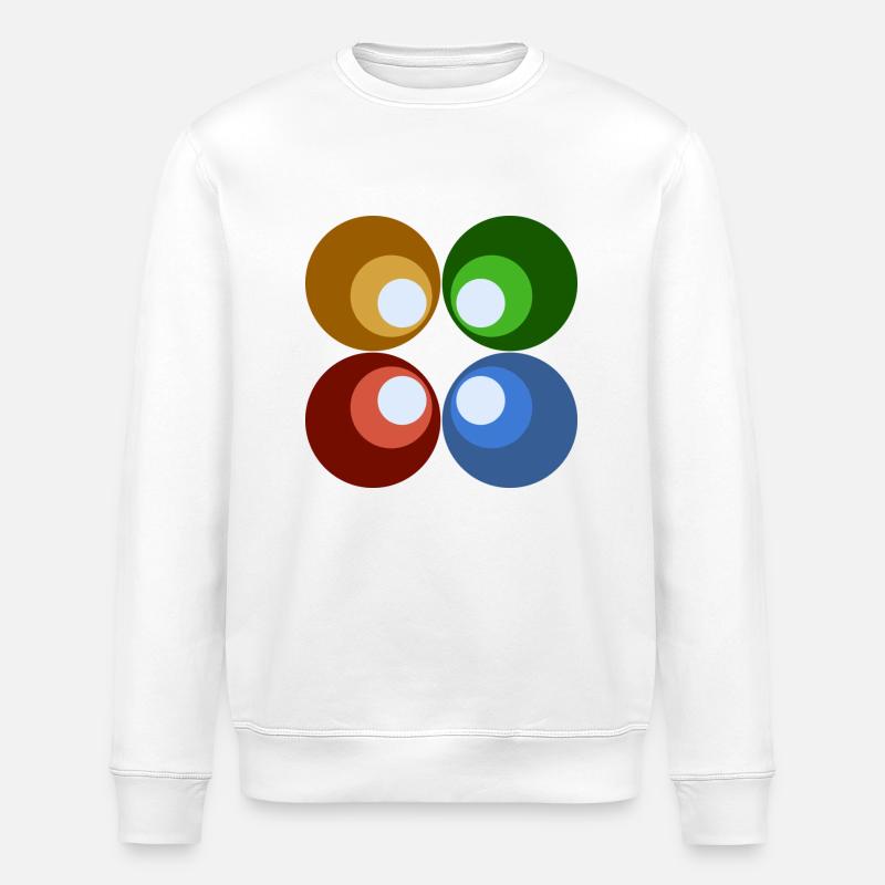 Retrokreise bunt - Stanley/Stella Unisex Bio-Sweatshirt ROLLER - Weiß