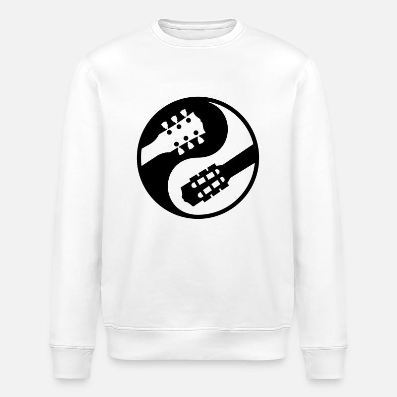 classical guitar vs electric yinyang - Stanley/Stella ROLLER Unisex Organic Sweatshirt - white