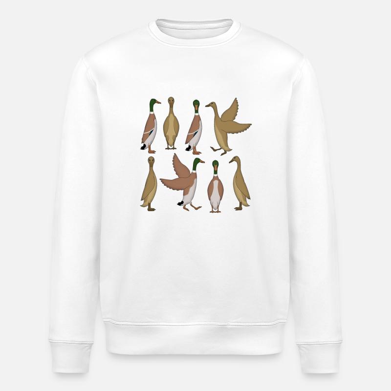 Running duck selection - Stanley/Stella ROLLER Unisex Organic Sweatshirt - white