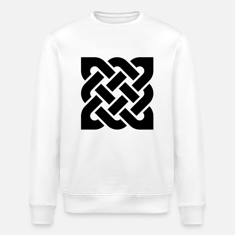 Celtic Square Knot - solid - Stanley/Stella ROLLER Unisex Organic Sweatshirt - white