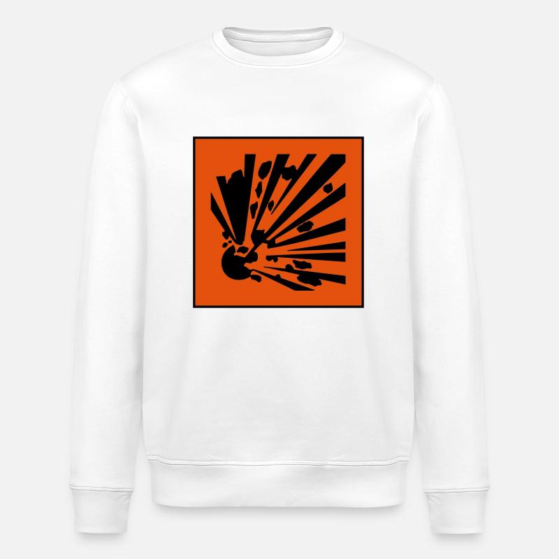 symbole de danger explosif - Sweat bio ROLLER Stanley/Stella Unisexe - blanc