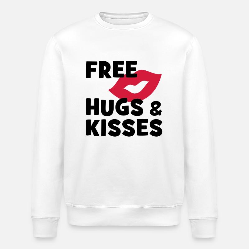 étreintes et baisers gratuits - Sweat bio ROLLER Stanley/Stella Unisexe - blanc