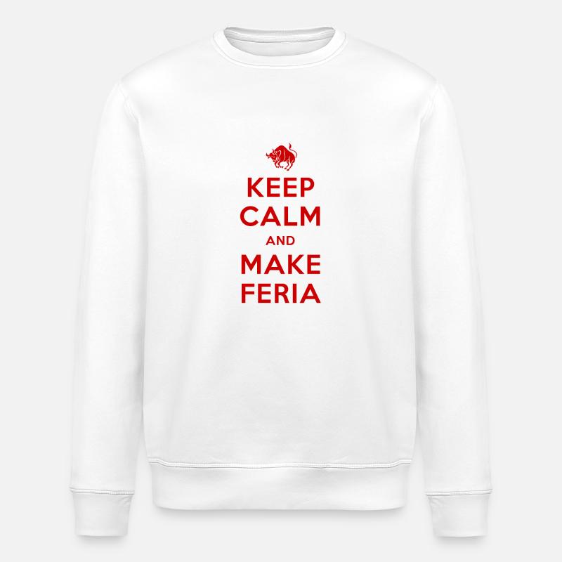 Tshirt 1 Keep Calm - Sweat bio ROLLER Stanley/Stella Unisexe - blanc