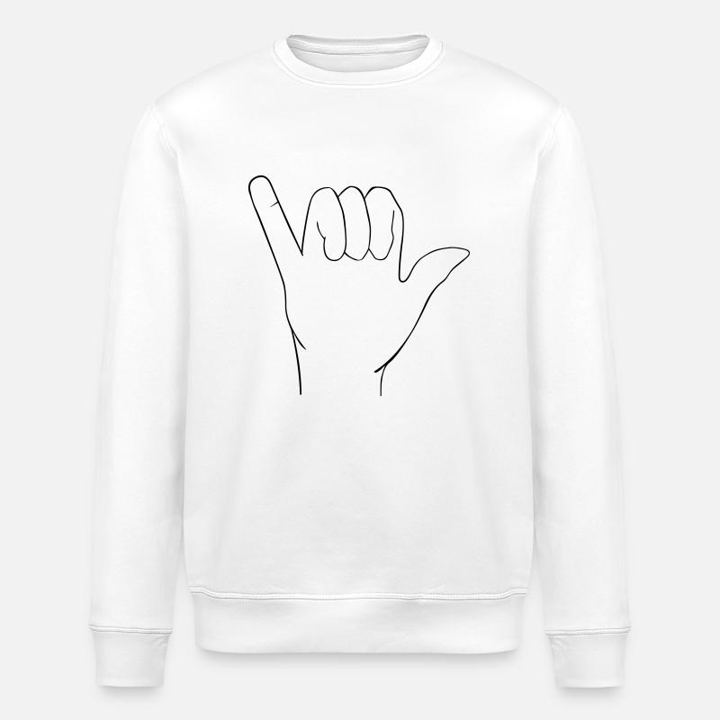 Signe à la main - Sweat bio ROLLER Stanley/Stella Unisexe - blanc