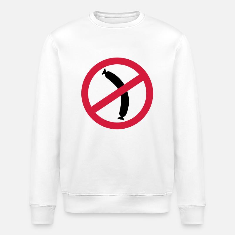 Wurst - Vegetarier - Stanley/Stella Unisex Bio-Sweatshirt ROLLER - Weiß